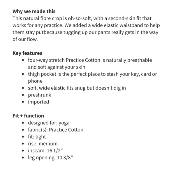 Lululemon naval blue denim inner essence crop practice cotton legging logo waist - Picture 7 of 7